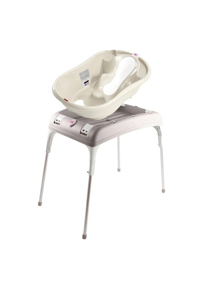 Okbaby Bebek Banyo Seti Onda Evolution Dijital Termometreli Çift Yönlü Bebek Küveti K. Beyaz & Bebek Küvet Taşıyıcı