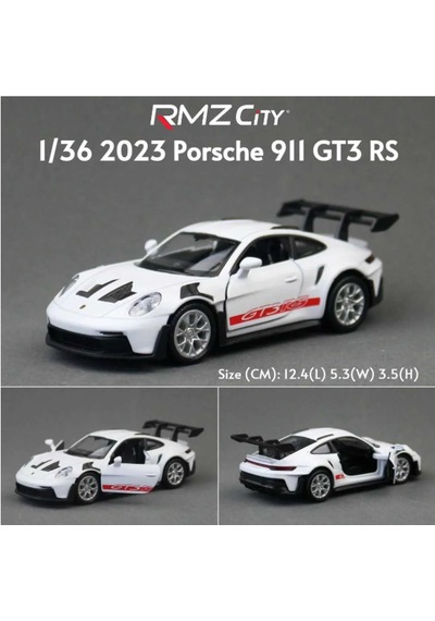 Rmz City Porsche 911 Gt3 Rs Dikkat 1/36 Ölçektir 12 Cm. Beyaz