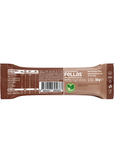 Fındıklı Kakaolu Kuruyemiş Bar 30g x12 Adet