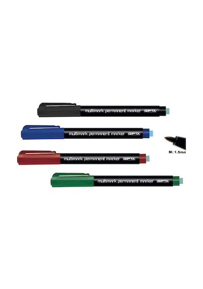 Gıpta Asetat Kalemi Permanent Marker M Seri Mavi F1536 Çok Renkli