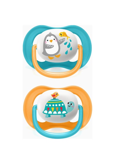 Philips Avent Ultra Air Animals Emzik 2'li  6 - 18 Ay Sarı - Mavi