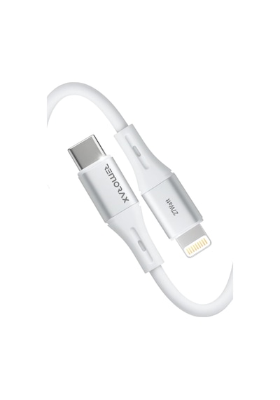 Wahoo Type C-lightning 27watt Pd Hızlı Şarj Kablosu Beyaz/gümüş Metal 100 Cm Standart
