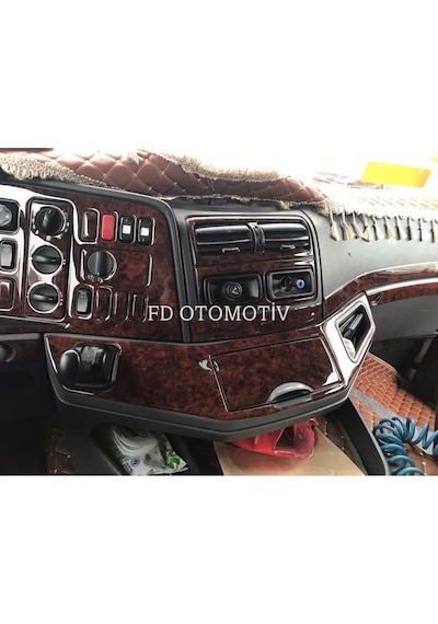 Mercedes Axor Torpido, Konsol, Trim, Göğüs Kaplama Seti Koyu Meşe Özel Renk