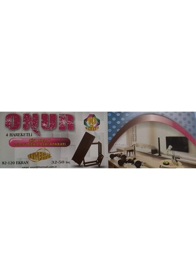 Onur 1923 32" 50" 82 120 Ekran 4 Yöne Hareketli Askı Aparatı