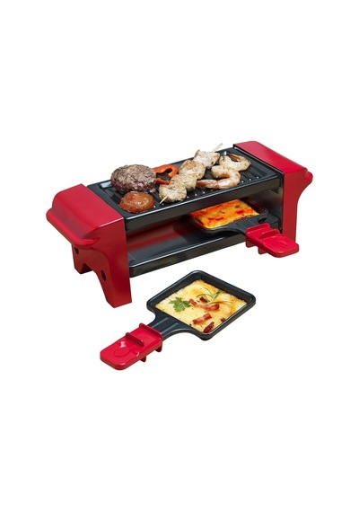 Bestron Mini Raklet 350 W 2 Kişilik Izgara + Yapışmaz Tava + Tahta Spatula