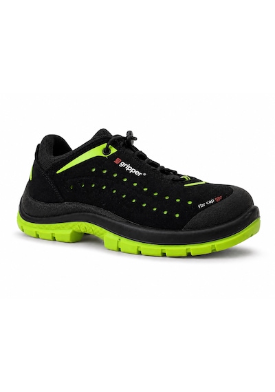 S1p Fiberglass Burun Ve Kevlar Ara Taban İş Ayakkabısı Gpr-300 Siyah - Yeşil