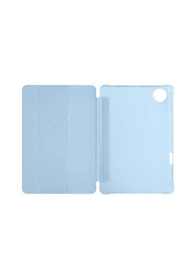 Honor Pad 10 12.1 İnç İle Uyumlu Standlı Kalem Bölmeli Uyku Modlu Akıllı Tablet Kılıf Kapak - Mavi