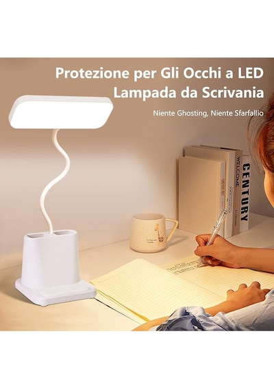 20 Led Çalışma Okuma Işığı 3 Kademeli Şarjlı Masa Lambası Ayarlan