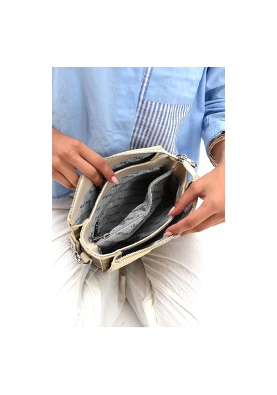 Just Polo Günlük Kombinlere Uygun Kadın Yeni Sezon Ekose El Ve Omuz Çantası Krem 51868562
