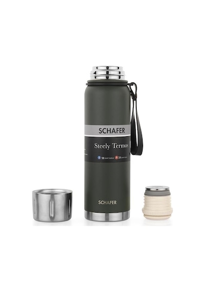 Schafer Çelik Termos 750 Ml Yeşil Renk Yeşil