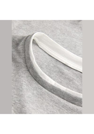 Jack & Jones Kadin Bisiklet Yaka Tisört - Henna - 12297870 Gri Melanj