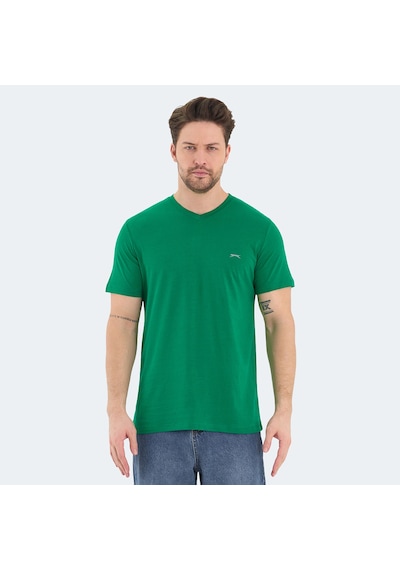 Slazenger RIVALDO 5 li Set Erkek  Beyaz - Siyah - Gri - Yeşil - Saks Mavi Tişört