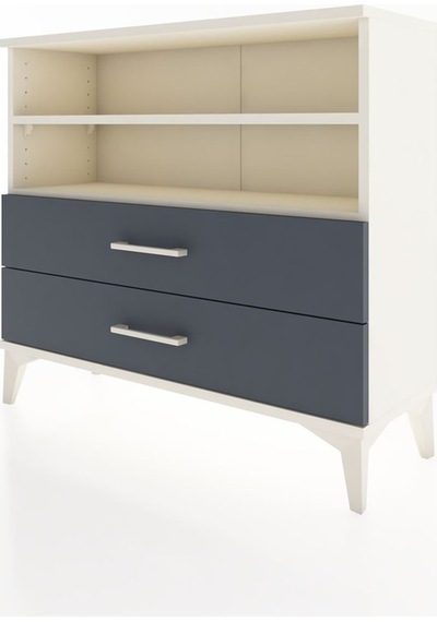 Arges Şifonyer 2 Raflı 2 Çekmeceli 88x30x80 Aytaşı-antrasit Aytaşı