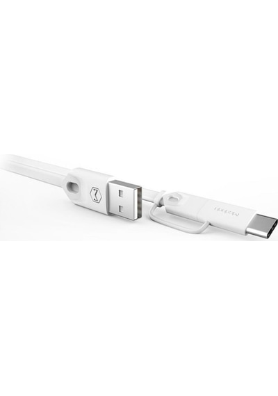 M-data 2in1 Type-c Micro Usb Şarj Data Kablosu Kırmızı