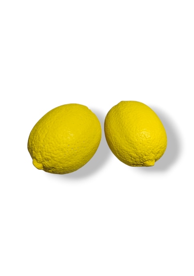 2 Adet Dekoratif Limon Ojbe Sarı Renkli Dokulu Limon Sarı