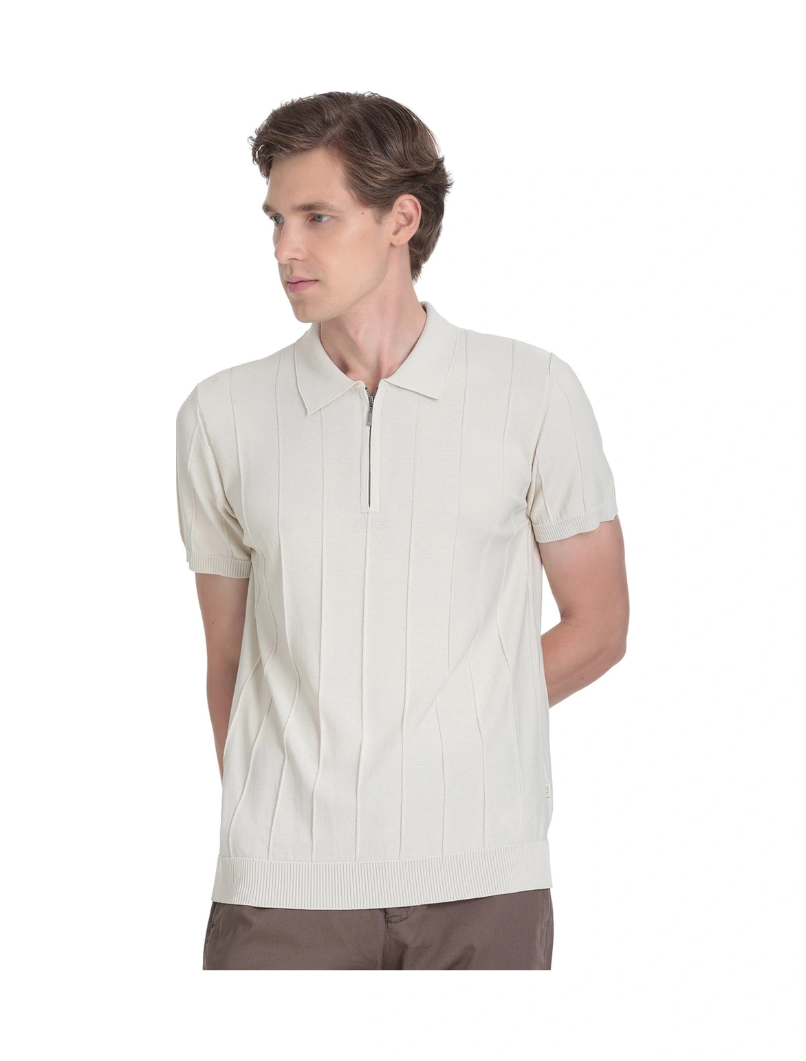 Hatemoğlu Ekru Regular Fit Polo Yaka Rayon Tişört 35622 453419