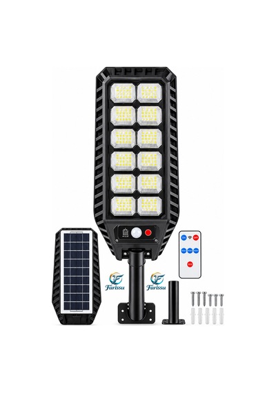 400w 216 Led Güneş Enerjili Solar Dış Mekan Bahçe & Sokak Projektörü Uzaktan Kumandalı Sensörlü