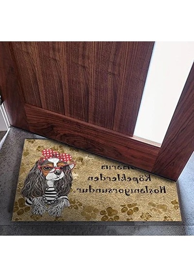 Dekoratif Kapı Önü Paspası, 45x70 Cm Tasarımı İle Dış Mekan Kullanımı İçin Açık Bej