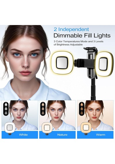 71 Otomatik Yüz İzleme Selfie Çubuğu Ve Tripod, 360 Döndürme, Aı Hareket Kontrolü, Film Çekimi İçin Hareket Diğer