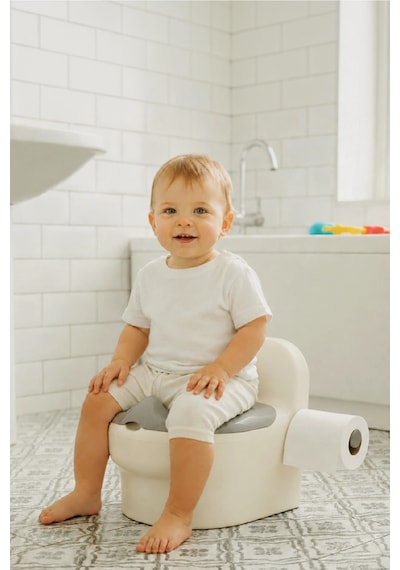 Babyjem Bebeğimin İlk Tuvaleti Sifon Sesli Lazımlık Oturak Kum Beji Çok Renkli