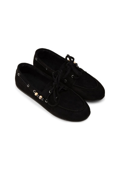 Deery Kadın Siyah Bağcıklı Loafer Ayakkabı - K2903zsyhm01