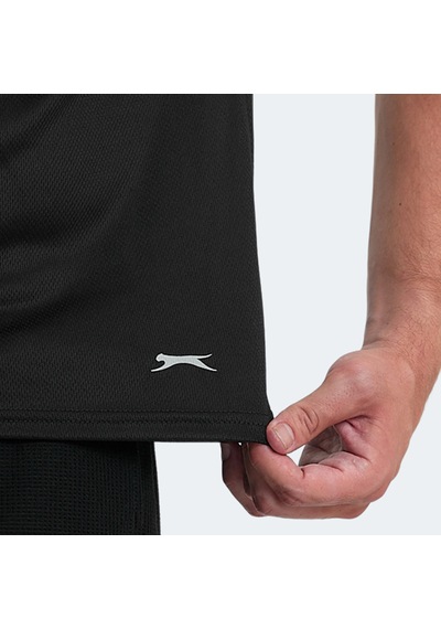 Slazenger VASKA I Erkek Kolsuz Siyah Tişört