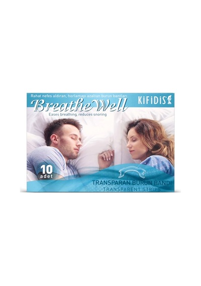 Kifidis - Breathewell Transparan Burun Bandı 10'Lu Paket Çok Renkli