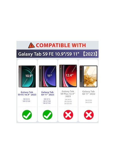 Samsung Galaxy Uyumlu S9 Fe 10.9'' Sm-x510 Kılıf Askılı Zırh Tank Stand