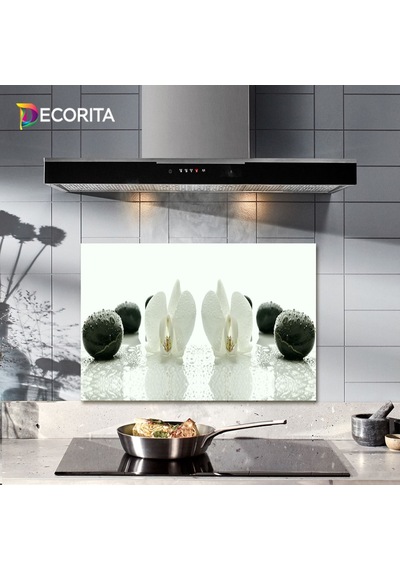 Decorıta Cam Ocak Arkası Koruyucu | Beyaz Orkide Siyah Oniks Decorıta Cam Ocak Arkası Koruyucu | Beyaz Orkide Siyah Oniks