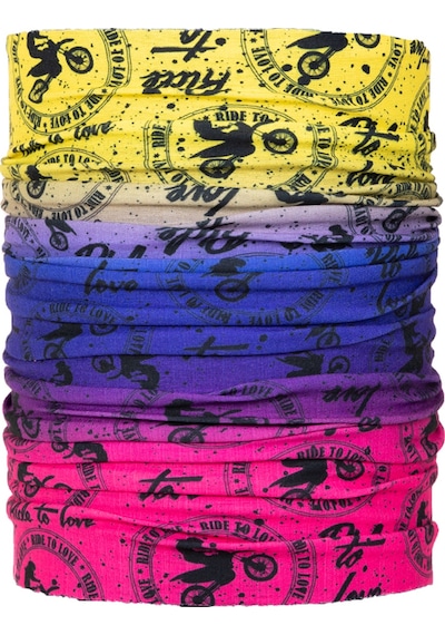 Ride To Love Rainbow Desenli Dikişsiz Bandana & Boyunluk