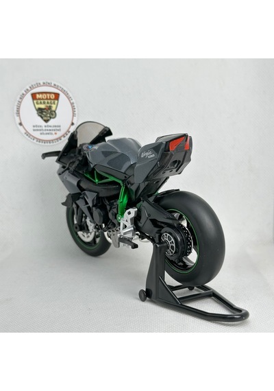 Kawasaki Ninja H2r 1:12 Diecast Motosiklet Modeli - Sesli Işıklı - Siyah Yeşil