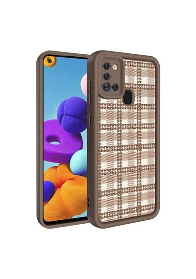 Galaxy A21s Kılıf Kamera Korumalı Baskılı Arka Yüzey Zore Klas Kapak Siyah