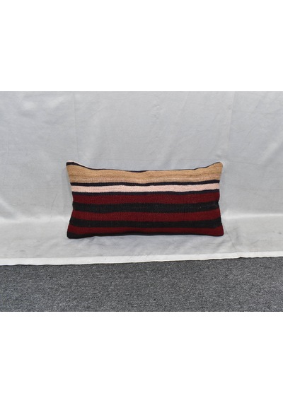 Zehra Abla Halı Yeni El Dokuma Dekoratif Lumbar Kilim Kırlent Yastık Kılıfı 6166