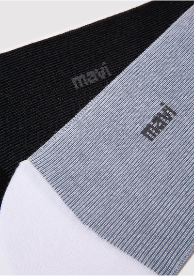 Mavi - Beyaz Babet Çorabı 0910517-620 Beyaz