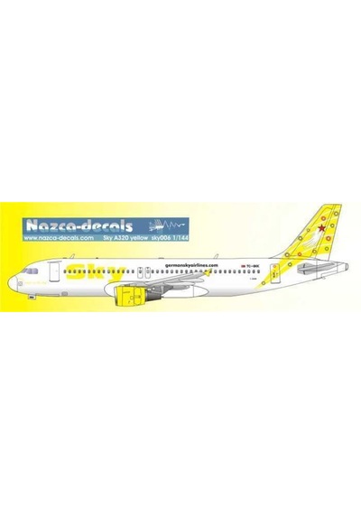 Nazca Decals Sky006 1/144 Ölçek, Sky A320 Yellow