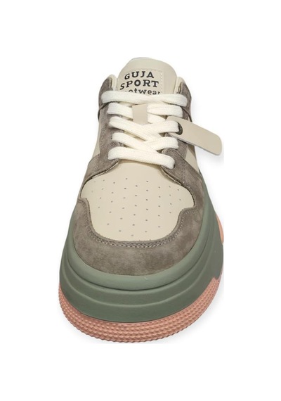 Guja 24k358-3 Kalın Taban Kadın Sneakers Spor Ayakkabı Haki