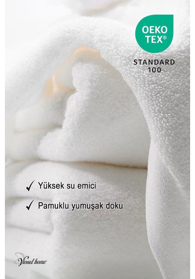Pamuklu, Beyaz Banyo Havlusu Spa Ve Otel Havlusu 70x140 Cm Beyaz