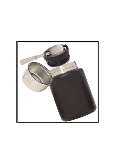 Uyguna-yakala 500 Ml - Siyah Çelik Yemek Termos - Rm.203 Siyah