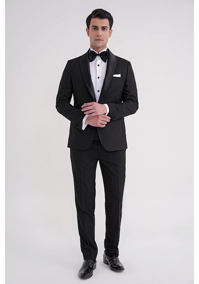 Efor Black 086 Takım Slim Siyah Klasik Siyah