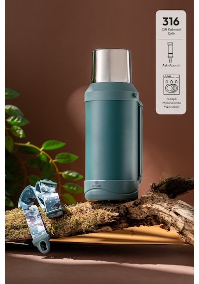 Emsan Thermafort Termos Green 1500 Ml Yeşil