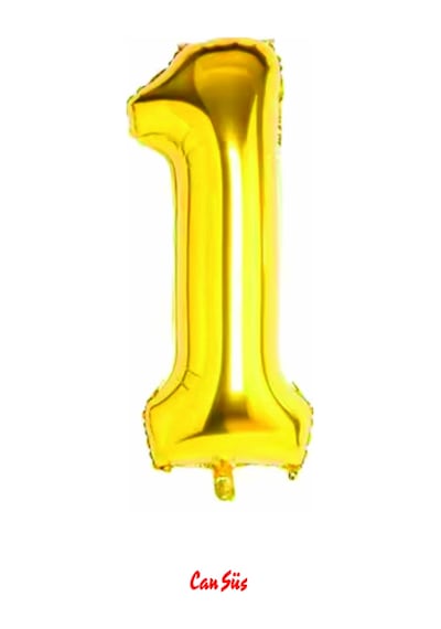 Folyo Rakam Balon Gold 100cm 40inç 1