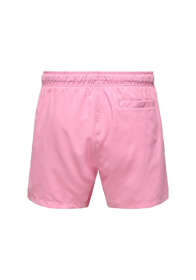 Only & Sons Onsbasıle Life Erkek Deniz Şortu Düz Renk Rahat Yazlık Regular Fit Pembe