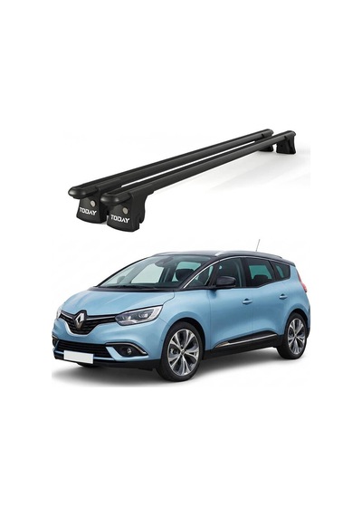 Trio-ıı Scanic Minivan 2016 Ve Sonrası Uyumlu Siyah Kilitli Ara Atkı 120cm Port Bagaj Tavan Barı