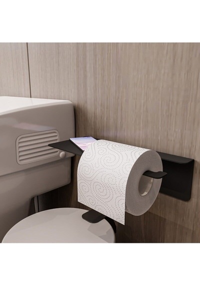 Siyah Modern Tuvalet Kağıdı Askısı, Wc Kağıtlık