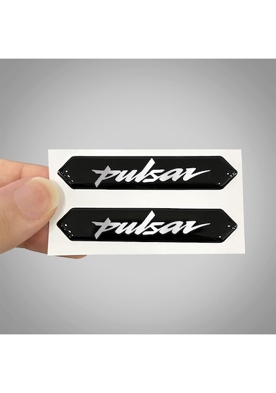 Pulsar Gümüş 3D Arma Sticker Yapıştırma 2 Adet