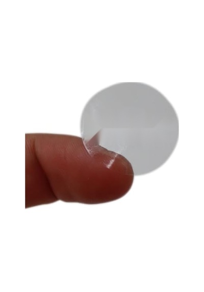 Şeffaf Pvc Beden Etiketi 25mm X 25mm, 500 Adet Rulo 124-Pembe