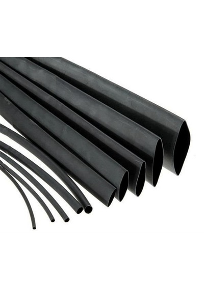 7mm Isı İle Daralan Siyah Makaron 5 Metre, Daralma Oranı 2/1, Çalışma -55/+125 Derece