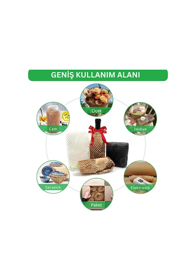Petek Dolgu Ambalaj Sargı Kağıdı - Beyaz, Hediye Ve Eşya Paketleme, Kargo Kağıdı - 38 Cm X 50 Metre