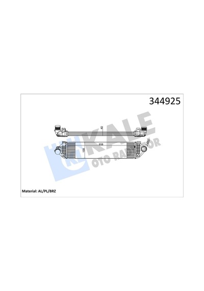 Kale-radyator Turbo Radyatörü Ara Soğutucu Ford Galaxy-mondeo-smax 07 Volvo S60-s80-v40-v60-v70 07 1.6 Ecoboos T Kale 344925 Bv61 9l440 Be Bd