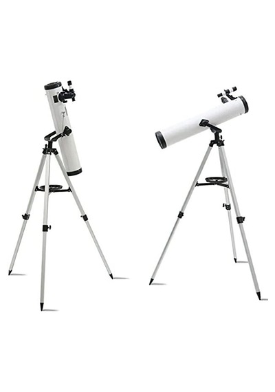 76/700 Profesyonel Aynalı Uzay Teleskopu - Beyaz Hd Optik Set - Uzay Seyir Teleskop